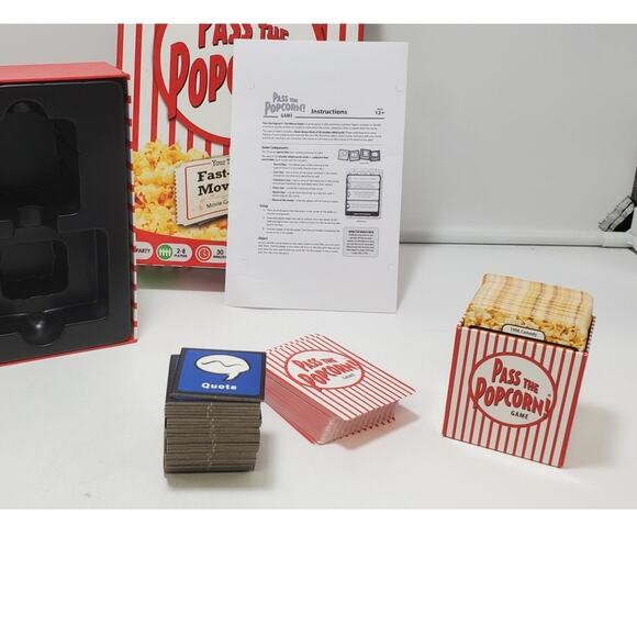 2011 Pass The Popcorn! Trivia Game Family Movie Fun, PRE-OWNED - Picture 2 of 5